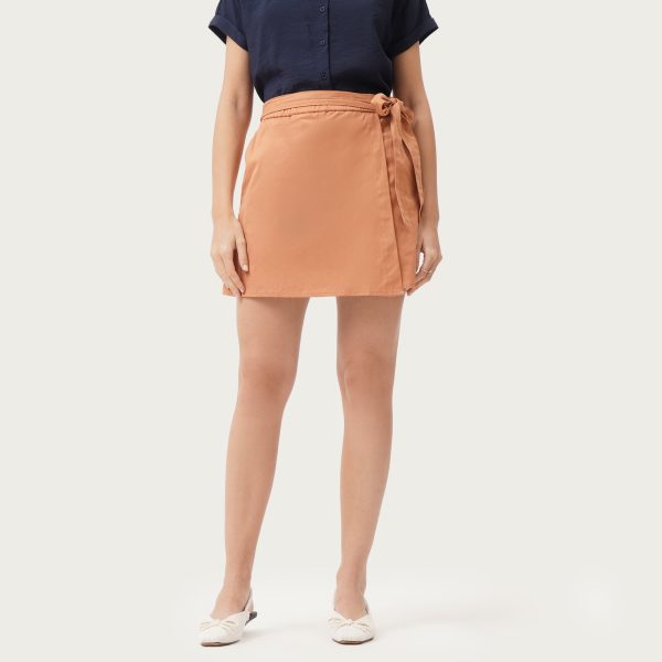 Overlap Skirt with Tie Detail